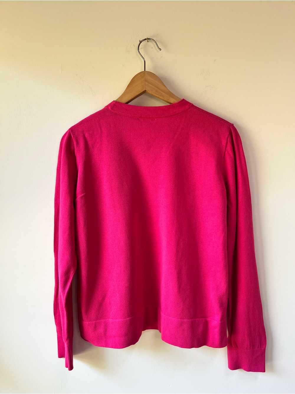 COS Cotton Crewneck Sweater in Bright Pink S - Picture 3 of 8